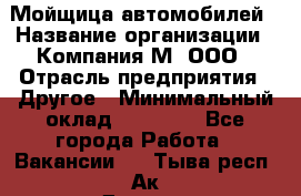 Мойщица автомобилей › Название организации ­ Компания М, ООО › Отрасль предприятия ­ Другое › Минимальный оклад ­ 14 000 - Все города Работа » Вакансии   . Тыва респ.,Ак-Довурак г.